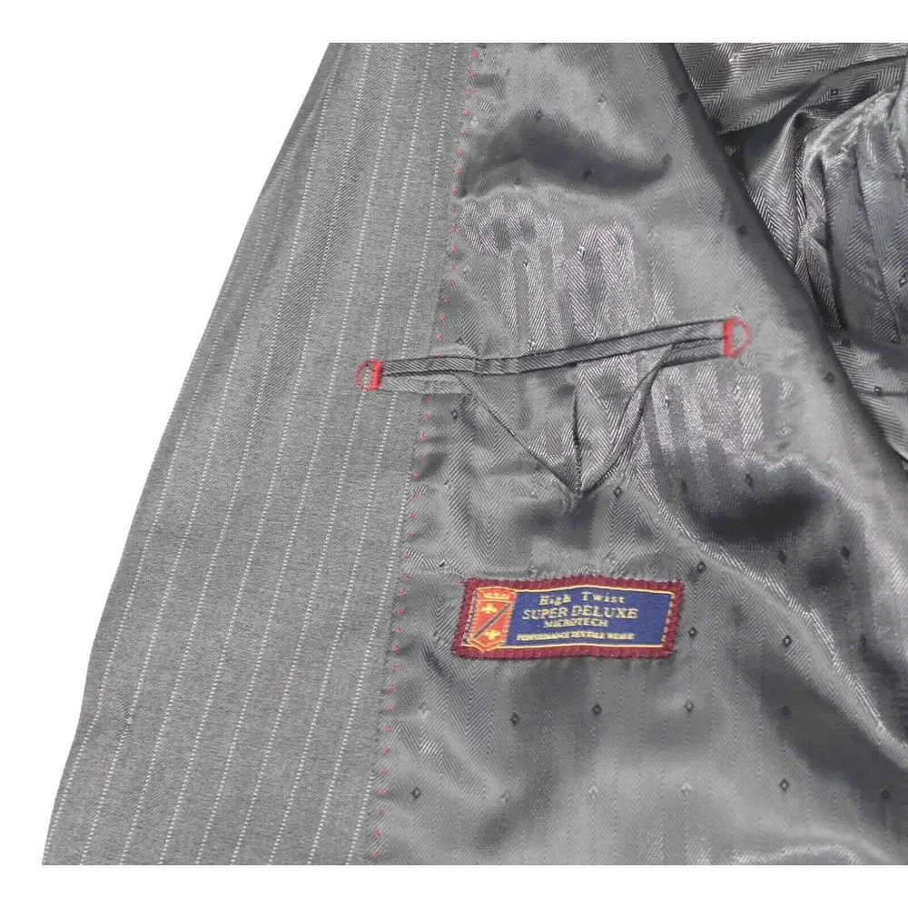 NWT Carlo Lusso 150 Gray‎ Blend High Twist Sport Coat Blazer Mens Size 44 Long